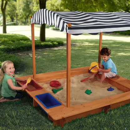 Outdoor Sandbox with Canopy