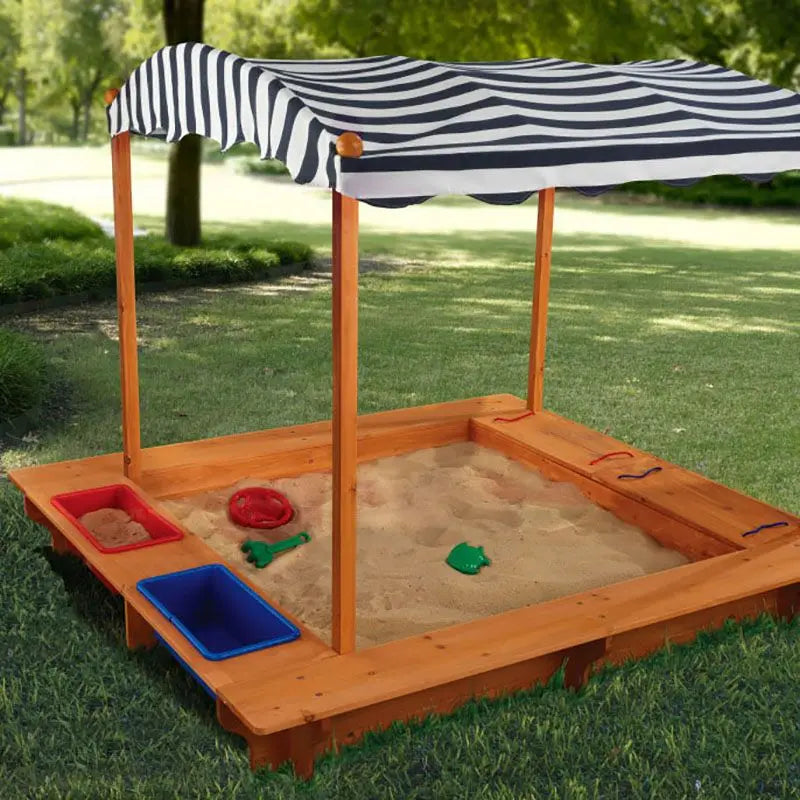 Outdoor Sandbox with Canopy