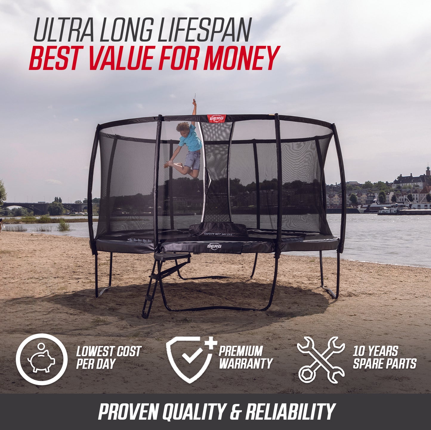 BERG Ultim Champion Trampoline with Safety Net