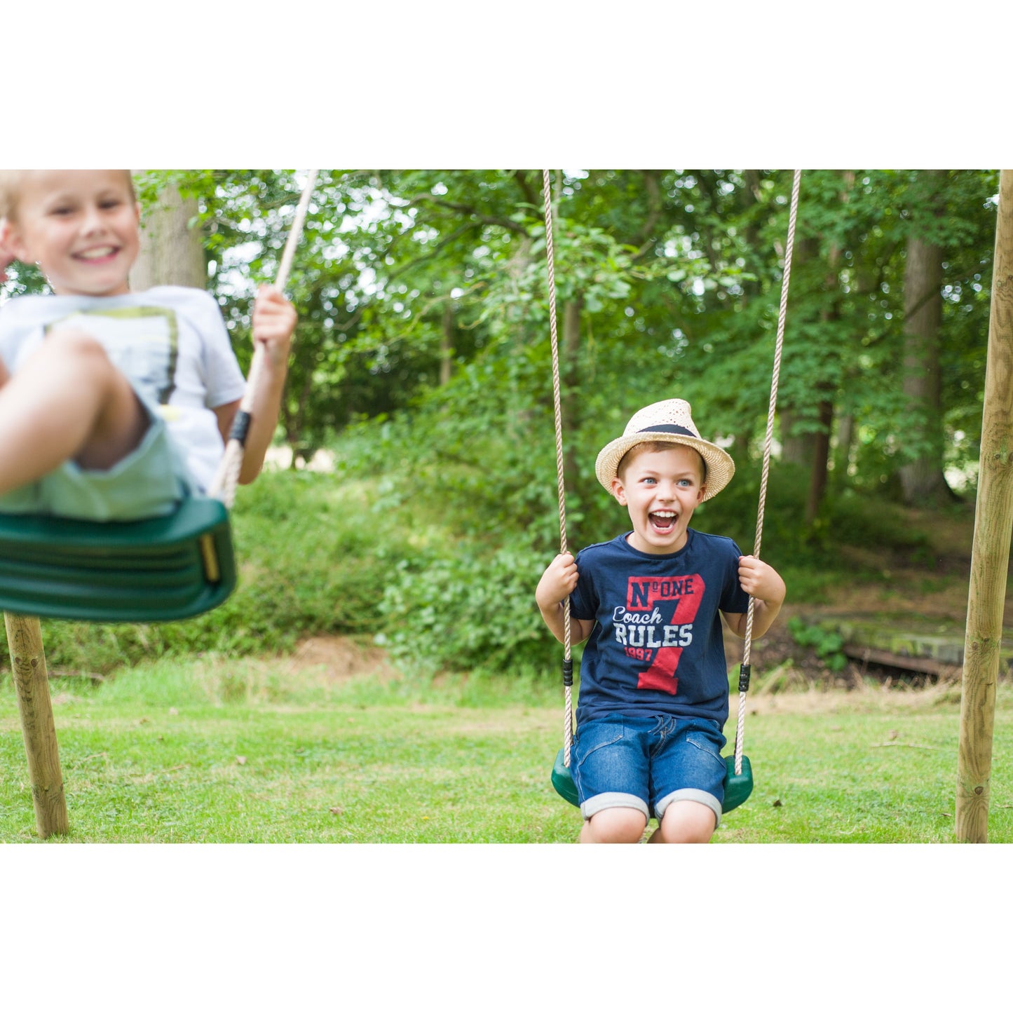 Plum® Gibbon® Wooden Swing Set