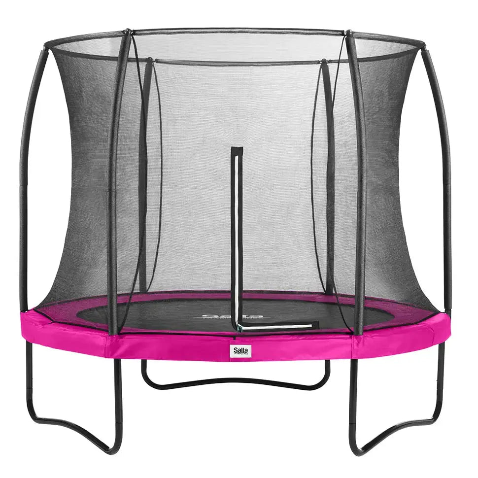 10ft Salta Pink Round Comfort Edition Trampoline with Enclosure