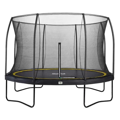 12ft Salta Black Round Comfort Edition Trampoline with Enclosure