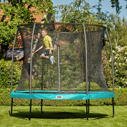 10ft Salta Green Round Comfort Edition Trampoline with Enclosure