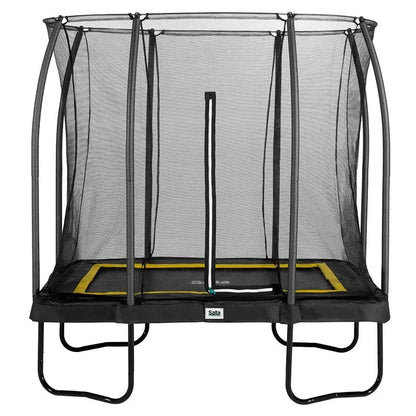 7ft x 5ft Salta Black Rectangular Comfort Edition Trampoline with Enclosure