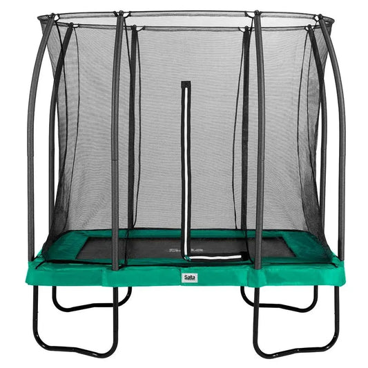 7ft x 5ft Salta Green Rectangular Comfort Edition Trampoline with Enclosure