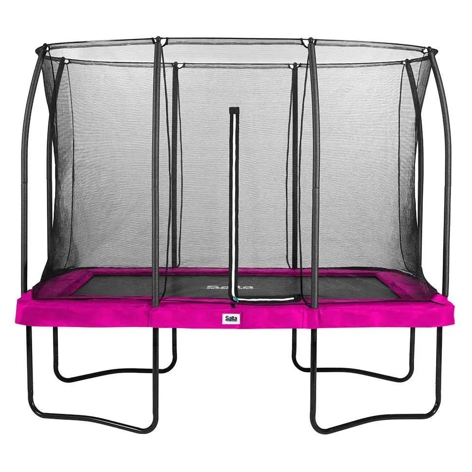 10ft x 7ft Salta Pink Rectangular Comfort Edition Trampoline with Enclosure