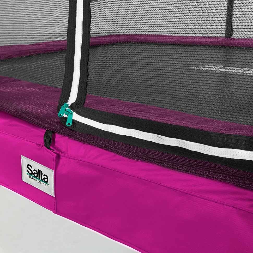 7ft x 5ft Salta Pink Rectangular Comfort Edition Trampoline with Enclosure