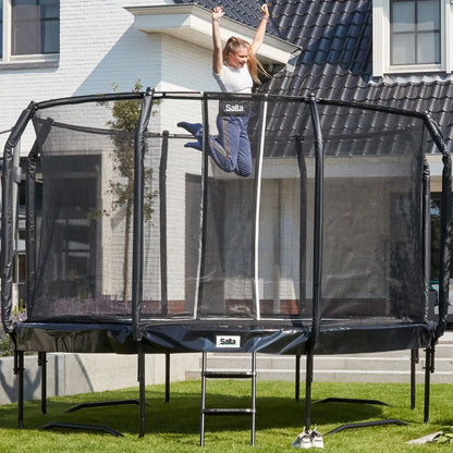 10ft Salta Black Round First Class Edition Trampoline with Enclosure