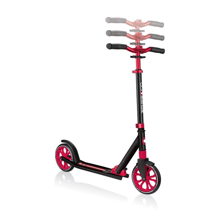 GLOBBER NL 205 - Big 2 Wheeled Foldable Scooter (Black/Red)