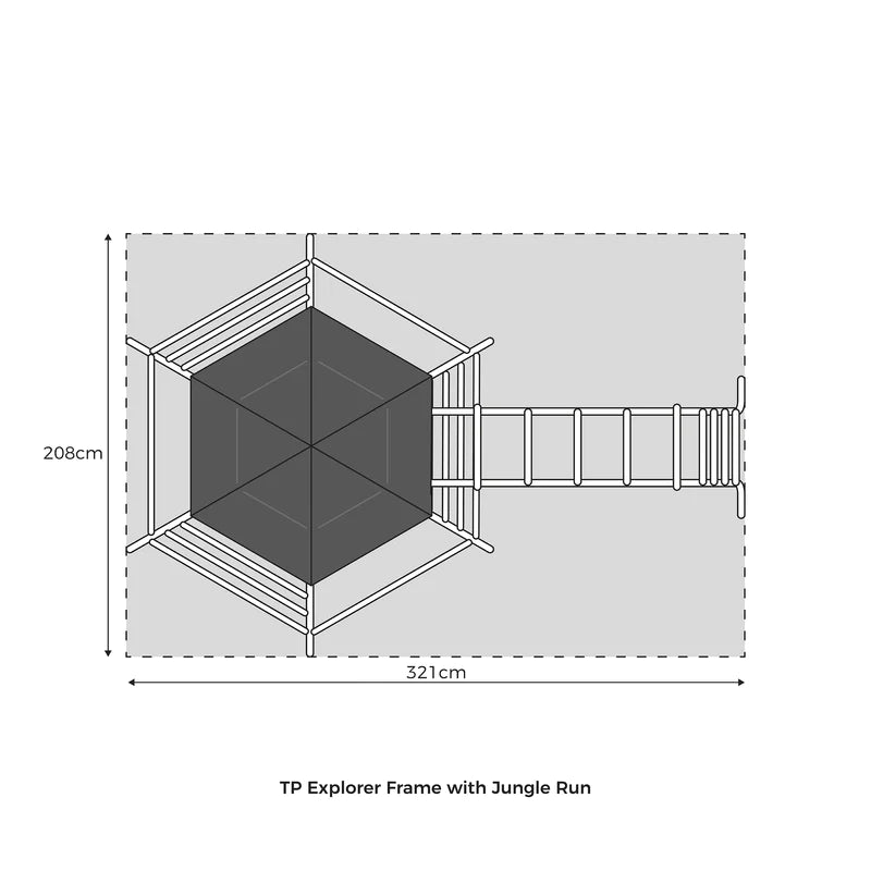 TP Explorer Metal Climbing Frame Set with Jungle Run