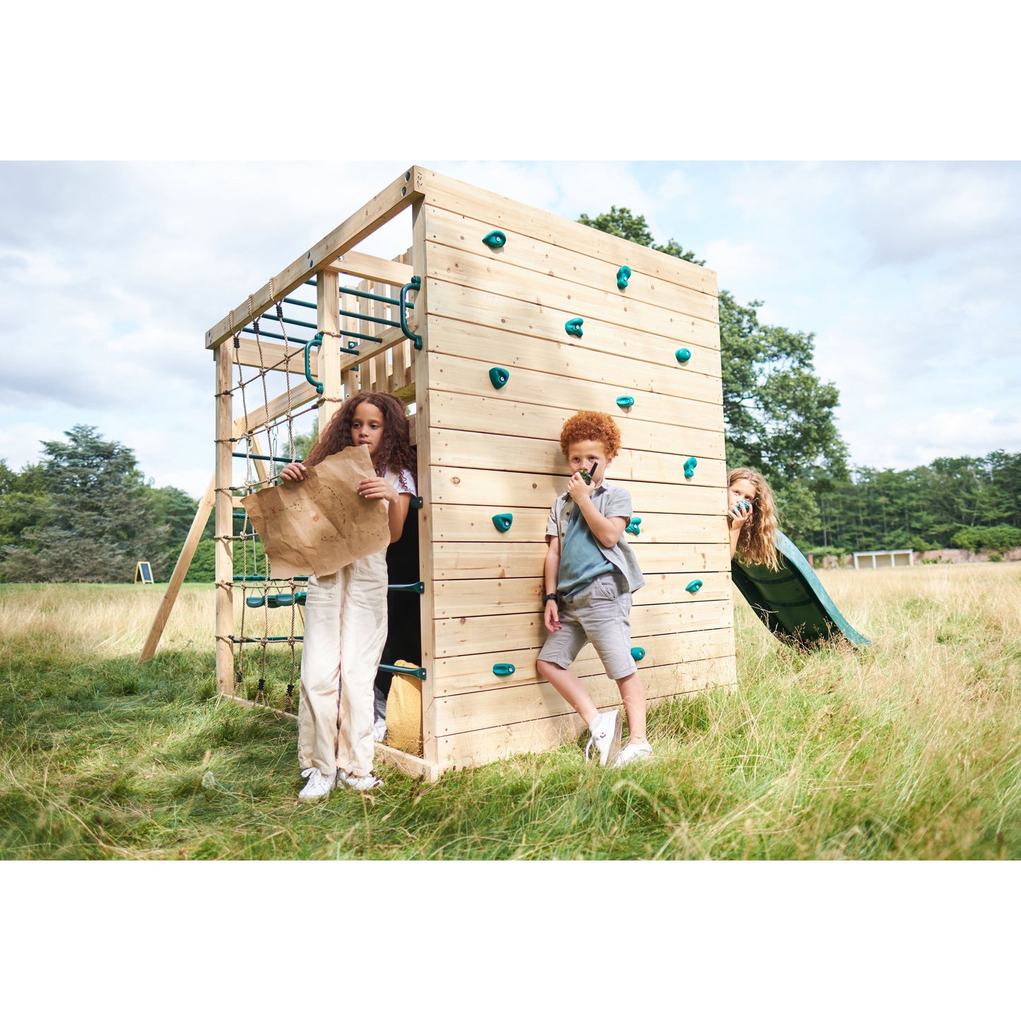 Plum® Wooden Climbing Cube XL, Add Swings!