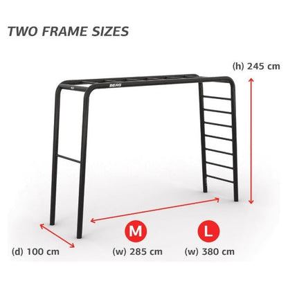 BERG PlayBase TT Metal Climbing Frame: Wooden Seat & Trapeze