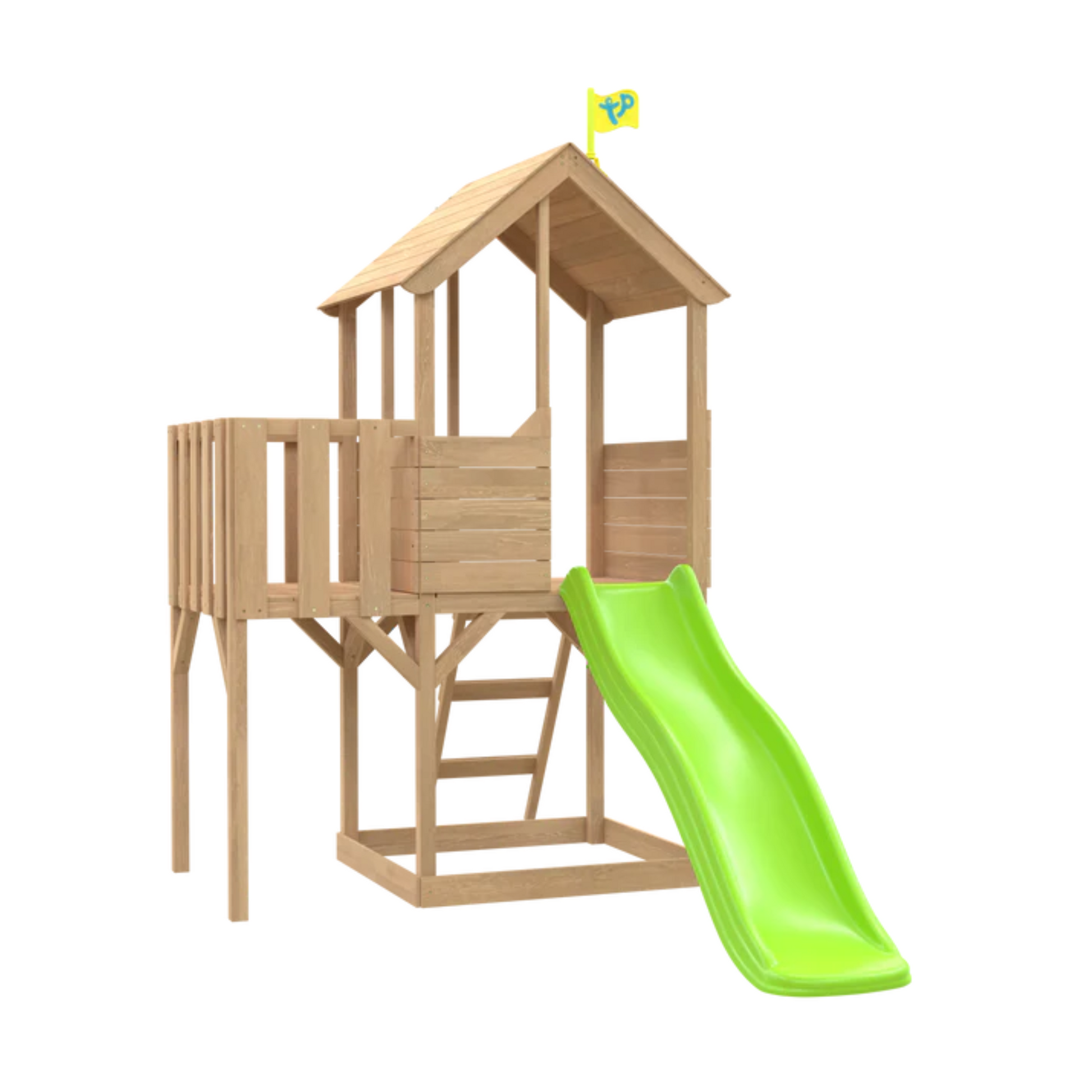 Tp wooden playhouse sales with slide