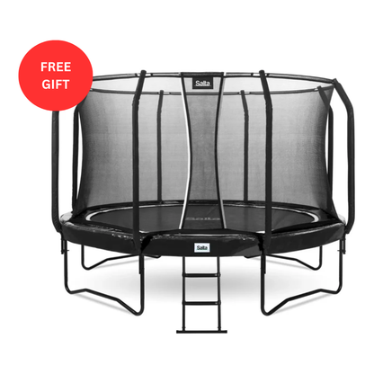 10ft Salta Black Round First Class Edition Trampoline with Enclosure