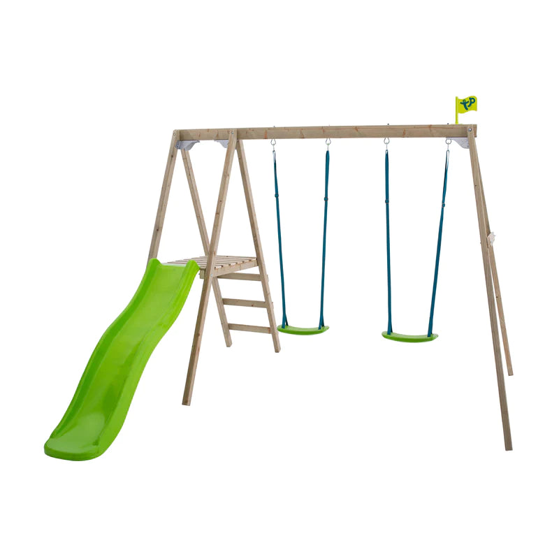 TP Forest Multiplay Double Wooden Swing Set & Slide