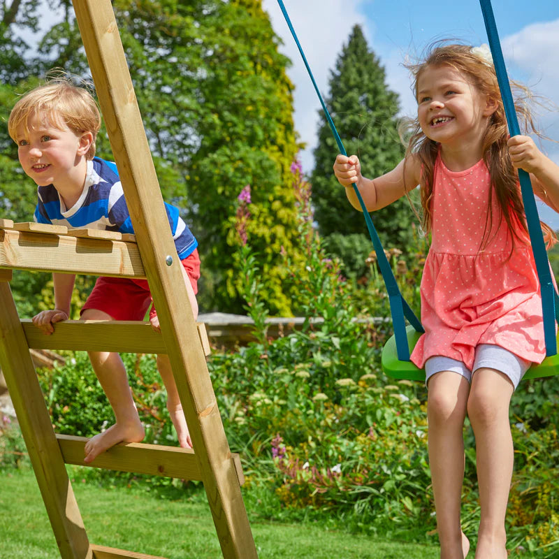 TP Forest Multiplay Double Wooden Swing Set & Slide