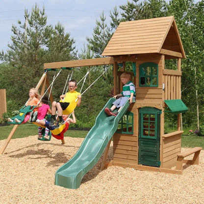 Windale Wooden Climbing Frame with Swings