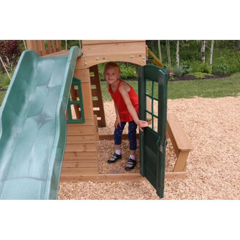 Windale Wooden Climbing Frame with Swings