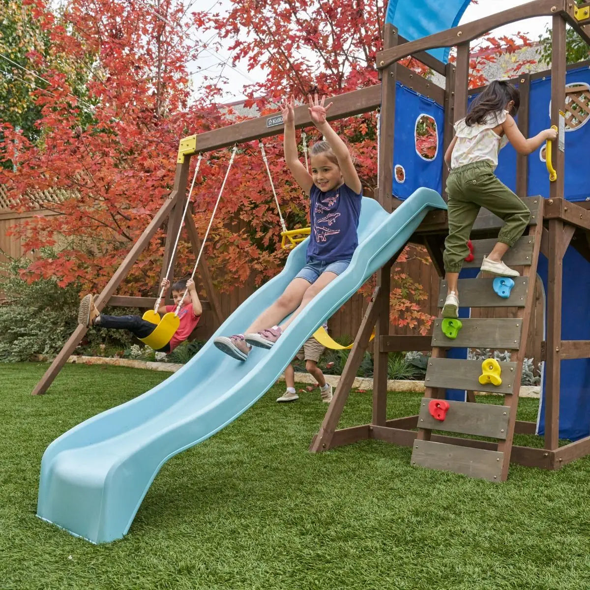 Overlook Challenge Wooden Swing Set / Climbing Frame