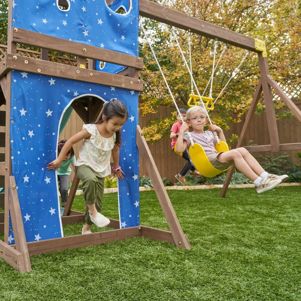 Overlook Challenge Wooden Swing Set / Climbing Frame