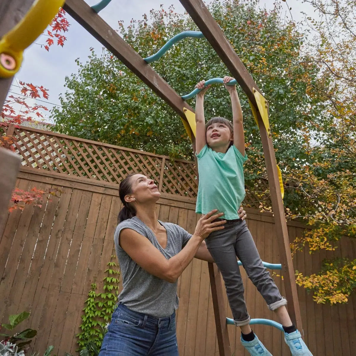 Overlook Challenge Wooden Swing Set / Climbing Frame