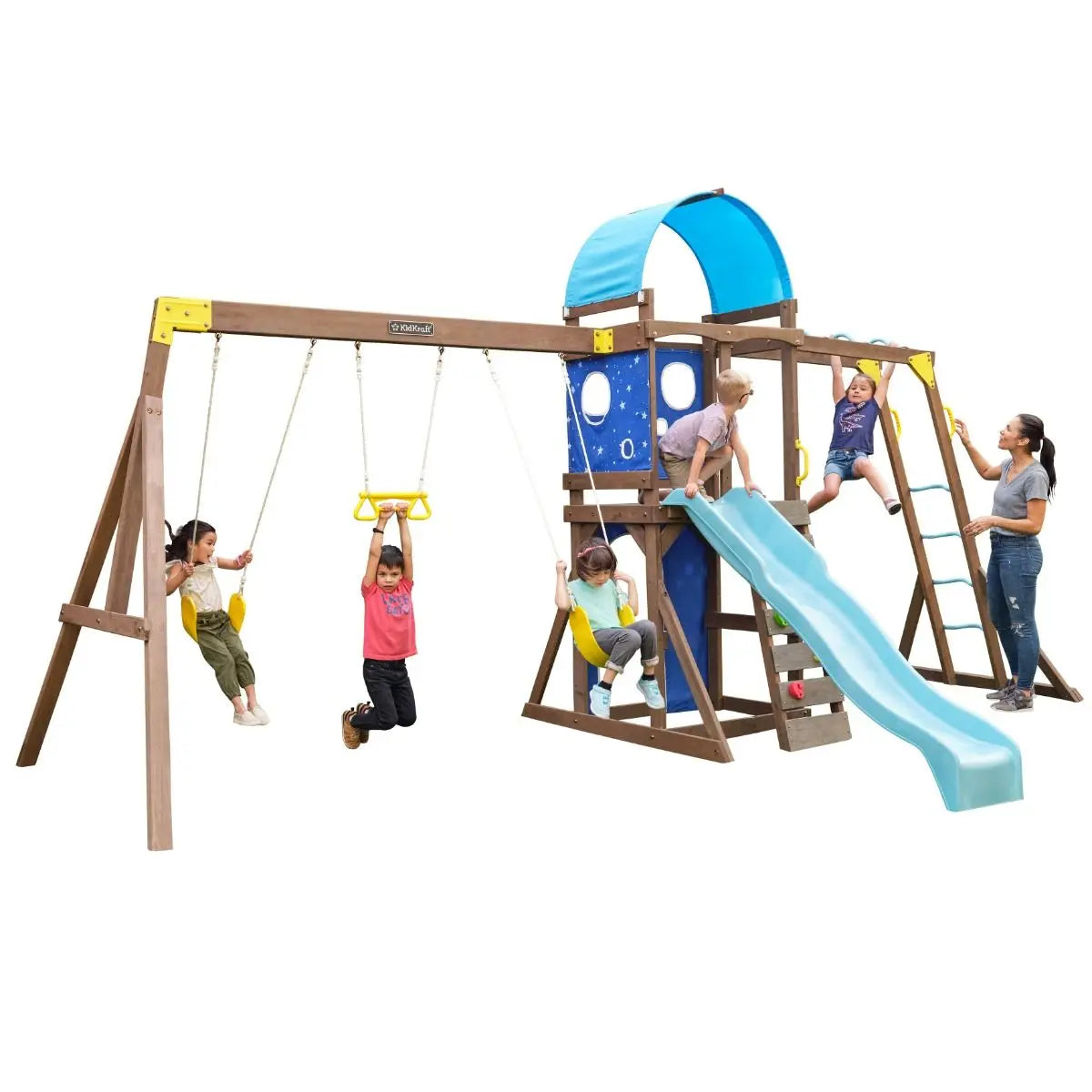 Overlook Challenge Wooden Swing Set / Climbing Frame