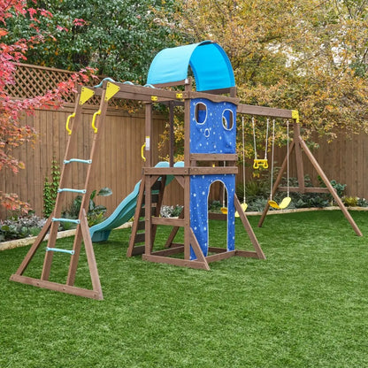 Overlook Challenge Wooden Swing Set / Climbing Frame