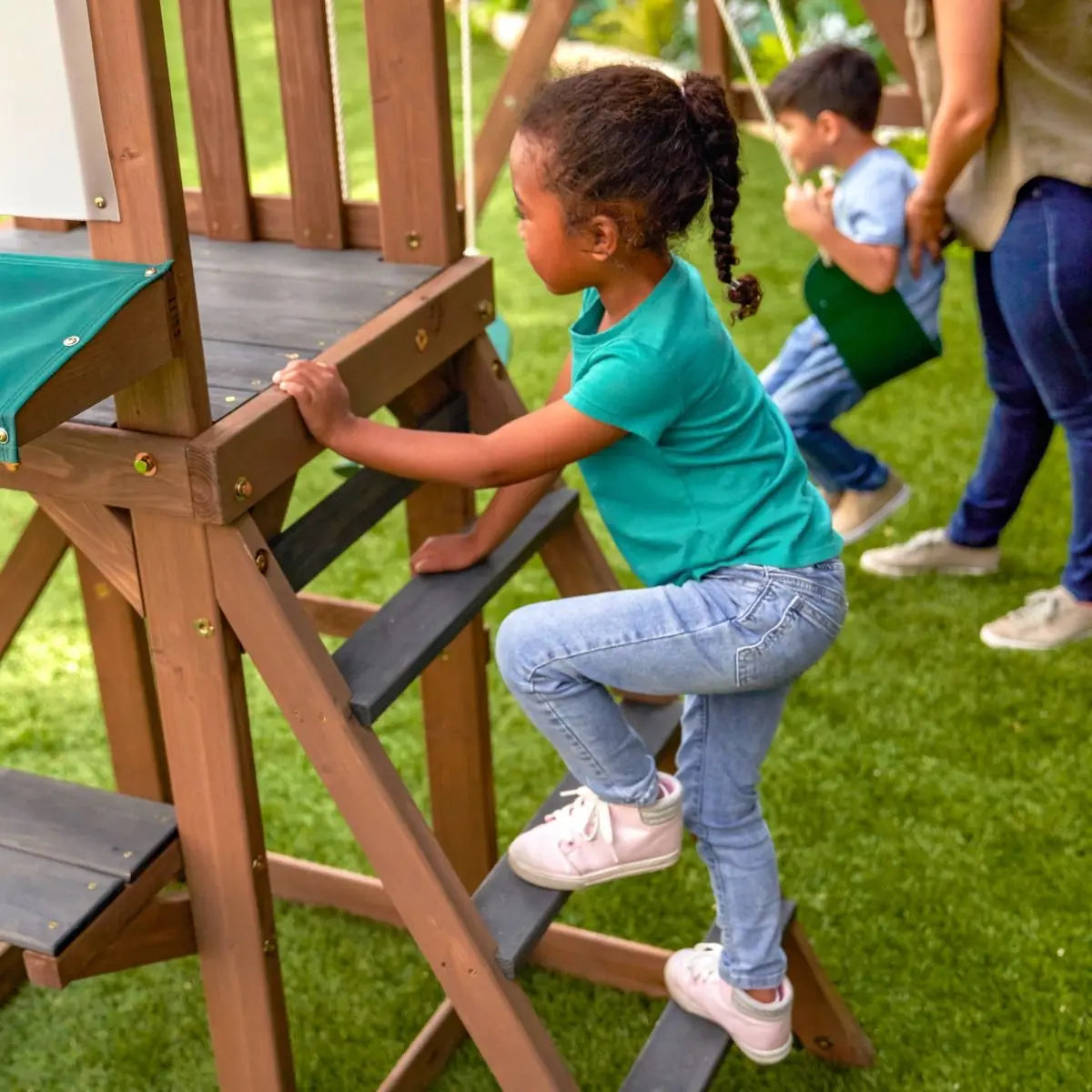 Wilderness Point Wooden Swing Set