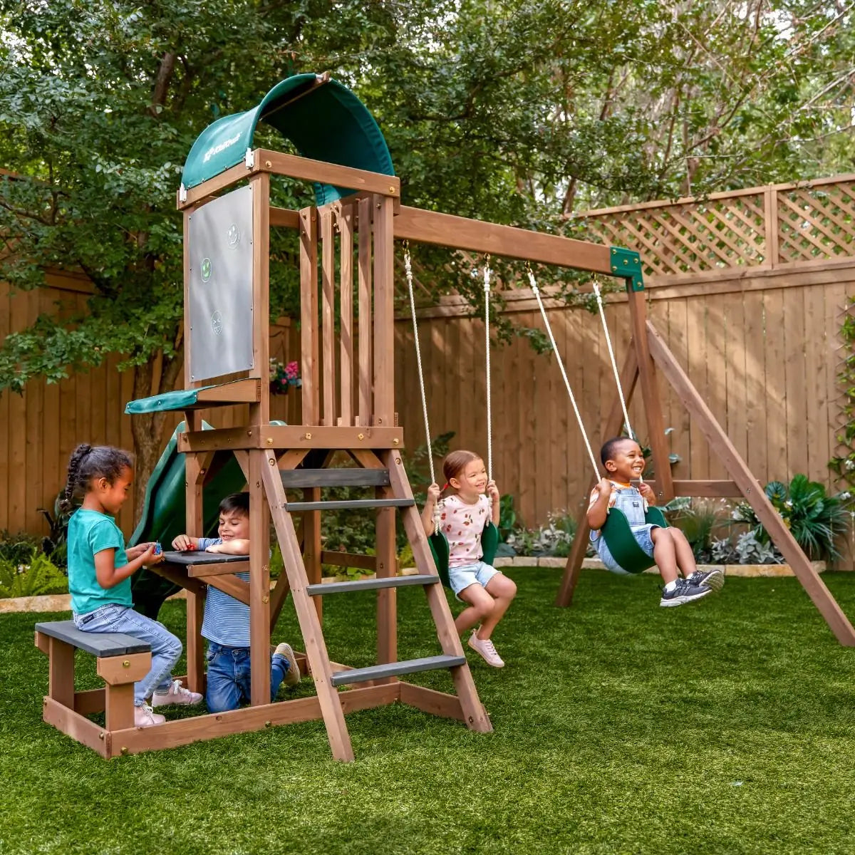 Wilderness Point Wooden Swing Set