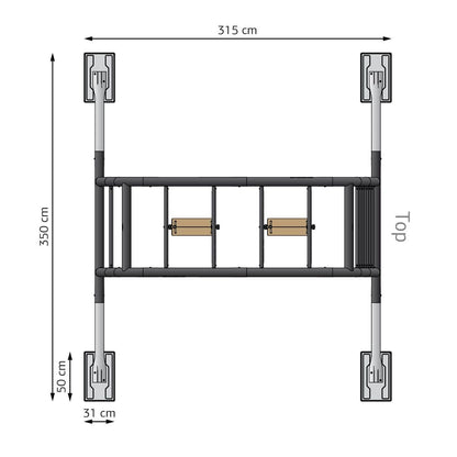 BERG PlayBase Metal Climbing Frame - Medium