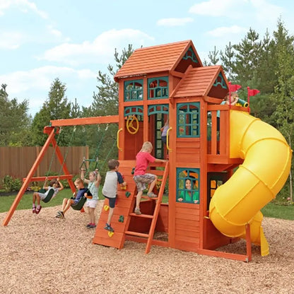 Canyon Ridge Wooden Climbing Frame / Swing Set