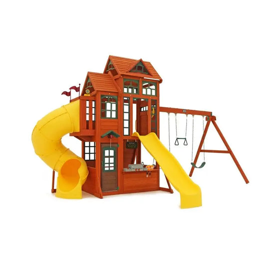 Canyon Ridge Wooden Climbing Frame / Swing Set